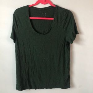 green scoop neck t-shirt